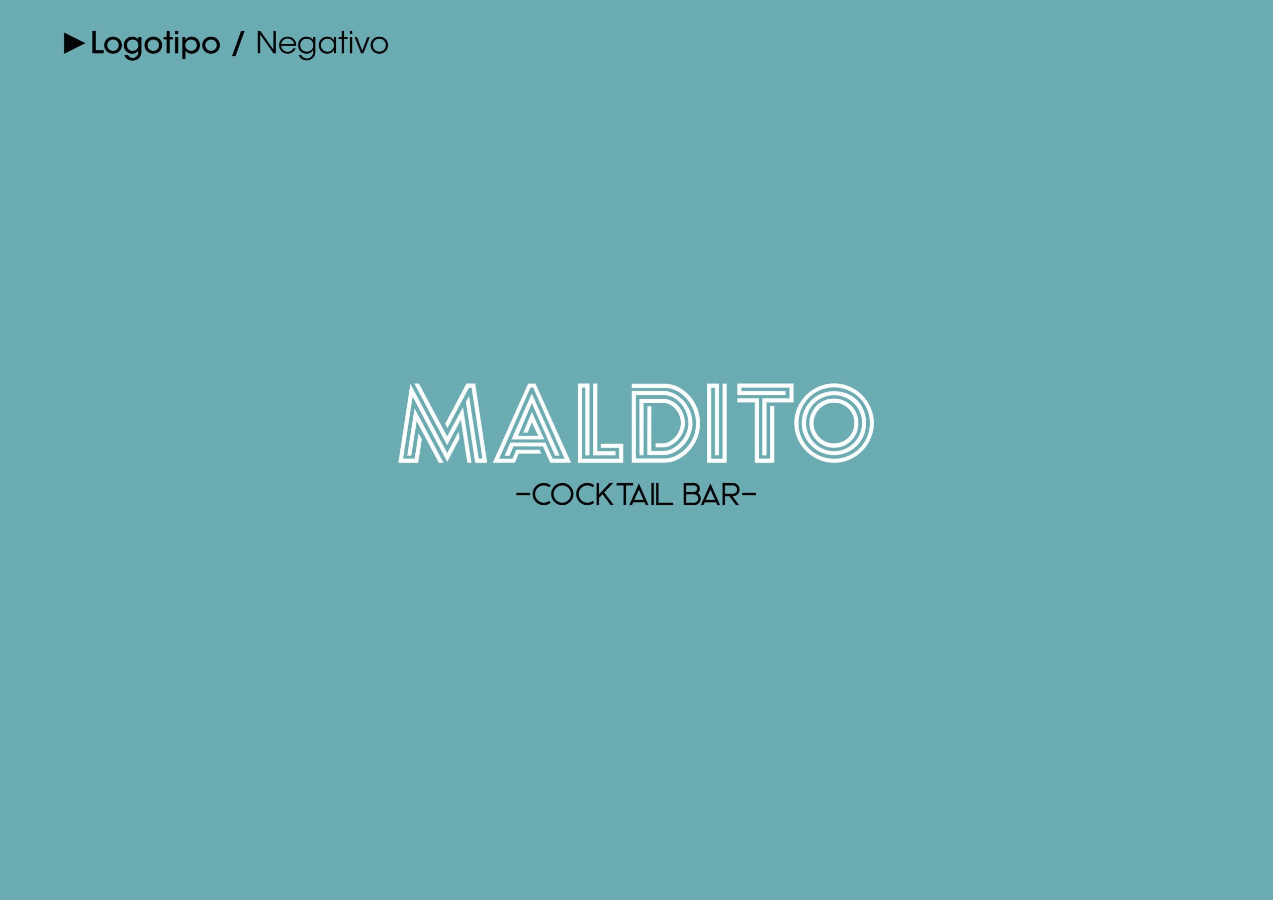 Maldito CocktailBar, logo negativo