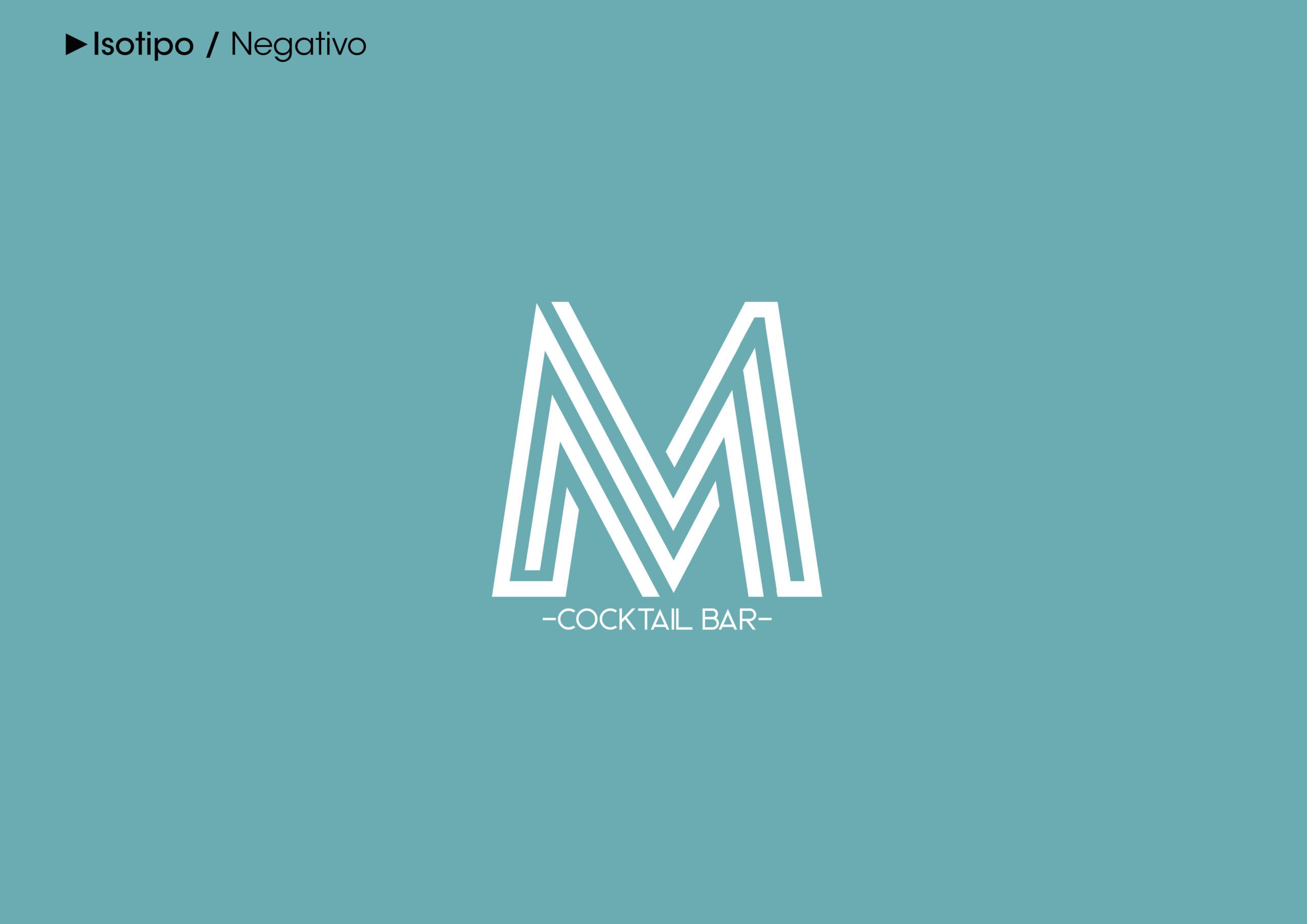 Maldito Cocktail Bar, isotipo negativo